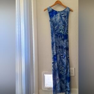 Blue Floral Maxi Dress